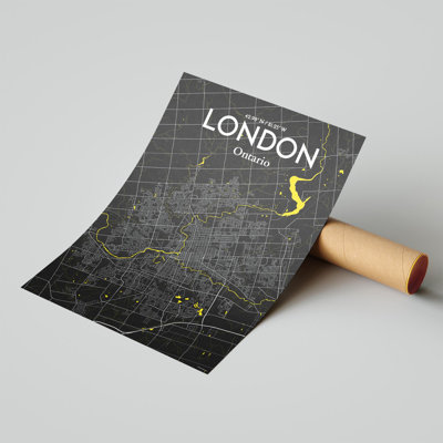 Carte de la ville de Londres, Canada, ensemble d'impressions non encadrées