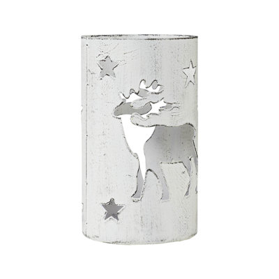 Festive Finds Votive Candle Holder Reindeer White