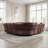  3-Piece Manual Reclining Sectional With LED Lights, Bluetooth Console And Drop-Down Table - Faux Leather Sofa-117045782