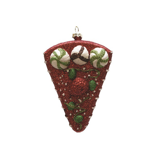 5" Red and Green Shatterproof Strawberry Cake Slice Christmas Ornament Northlight Seasonal