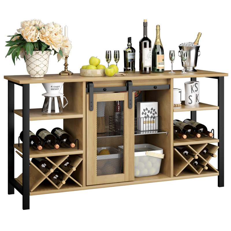 Bar avec rangement pour bouteilles de vin Uzuri