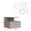 Table de chevet flottante 14 tiroirs en bois 14 po-1827503519