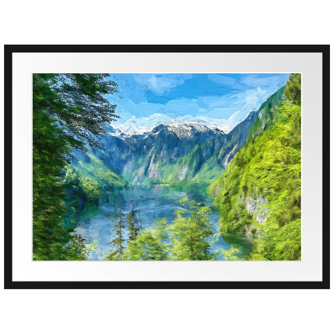 Gerahmtes Poster Blick auf den Königssee