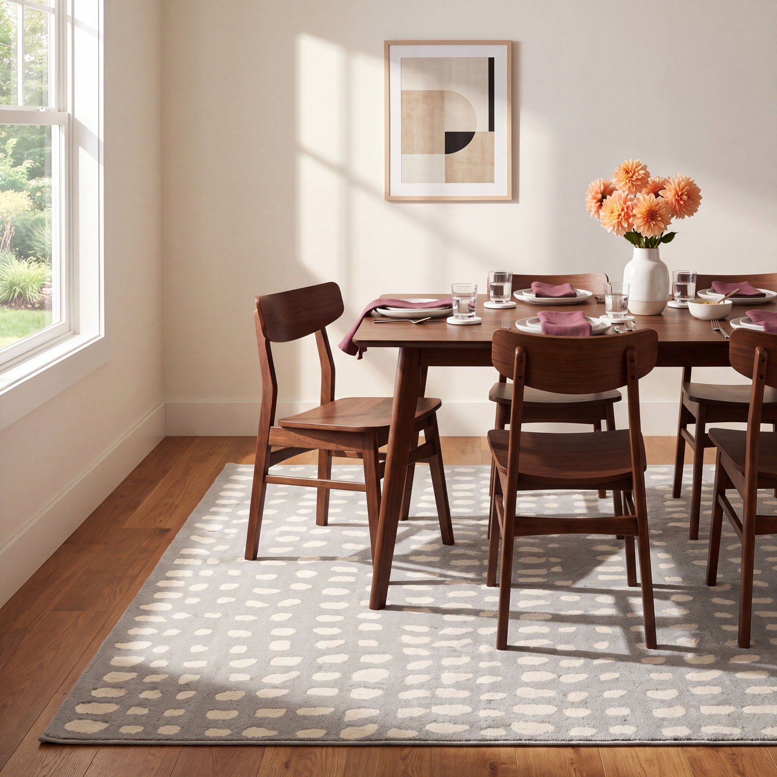Pacchi Gray Hand-Tufted Abstract Rug, Rectangle 9' x 12'