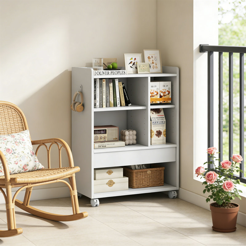63cm W Manufactured Wood Bedside Table, White