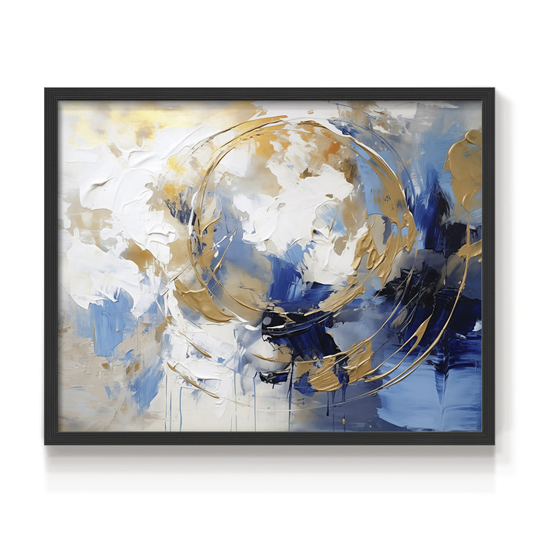 Abstrait, série CLXIV, reproduction encadrée, H 11 po x l 14 po, Noir