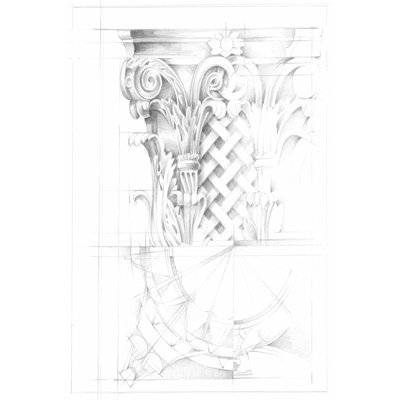 " Capital Schematic II " by Ethan Harper Painting Print