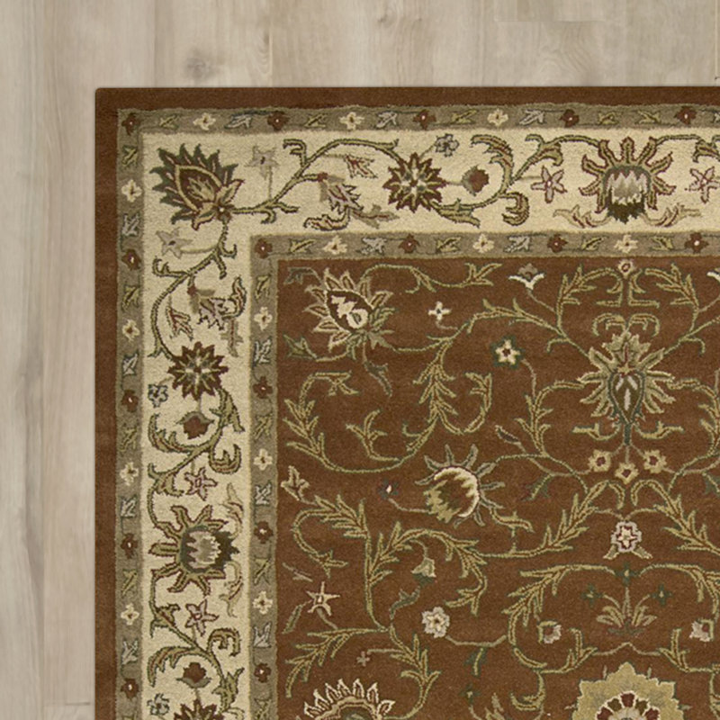Barlowe Hand Tufted Wool Rust Area Rug, 2'3" x 3'9"