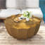 Table basse ronde avec plateau en faux béton, construction MgO résistante à l'eau, utilisation intérieure / extérieure, 35,43 pouces
