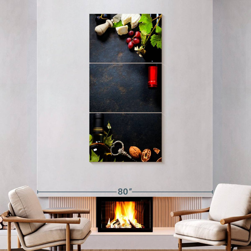 Wine Pairing Table, 75" H x 36" W