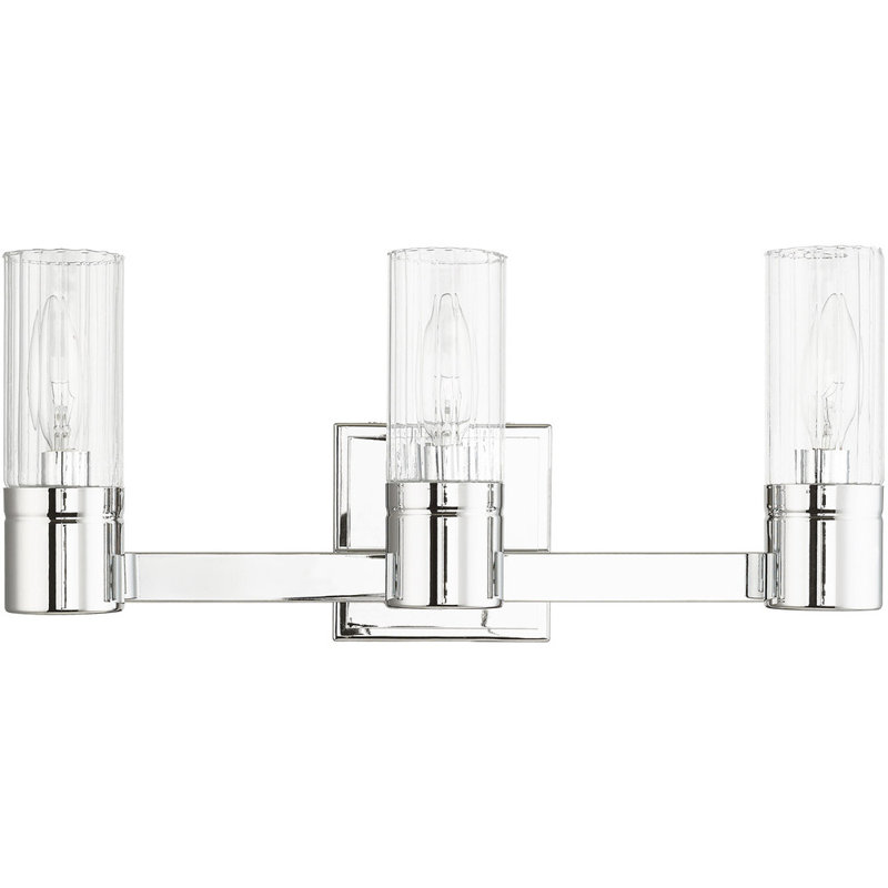 Midtown 3 - Light Vanity Light, Satin Silver 