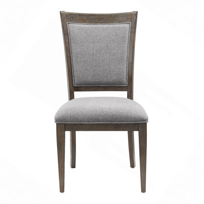 Ensemble de 2 chaises d'appoint en tissu brun et gris Transitional