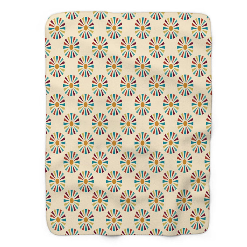 Couverture rétro en sherpa de qualité supérieure 1 pièce, Lit simple