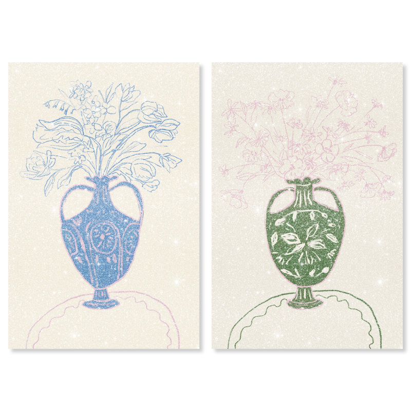 Flower Sutdio Set Set by Oliver Gal, 54" H x 36" W, Gallery Wrapped