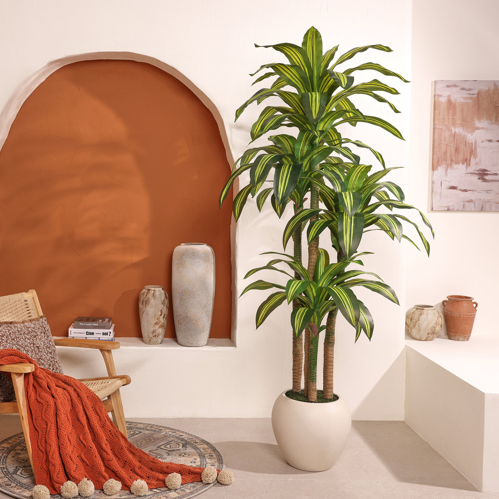 Romney Dracaena Tree in Planter, 84" H x 30" W