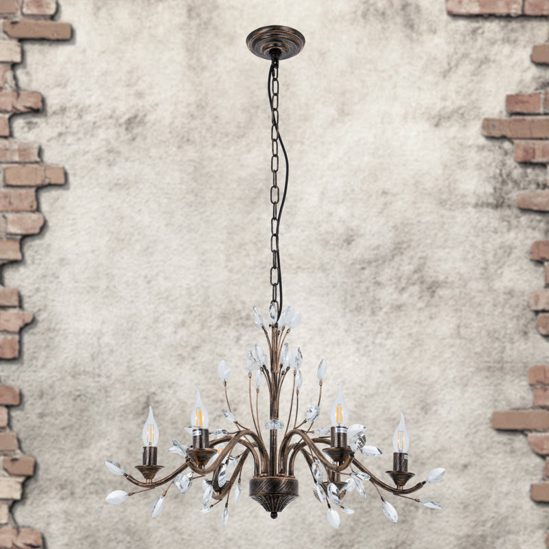 Vintage 6 - Light Dimmable Empire Chandelier