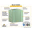 Remise de rangement en acier Select, 6 x 5, vert sauge-67124430