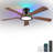 52" Flush Mount Ceiling Fan With Rgb Ring Light-1695489789