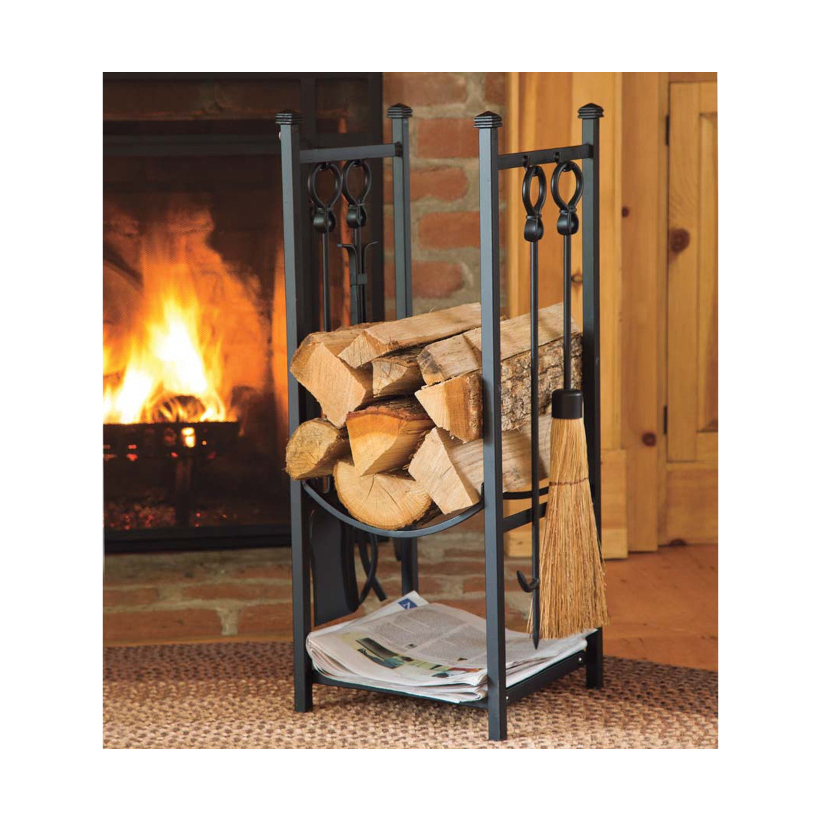 Bethune 12.5" W x 12.5" D Metal Log Rack