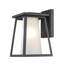Lanterne murale d'extérieur en verre noir givré-70762526