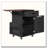 39.3" Farmhouse Kitchen Island with Drop Leaf & Open Side Rack-482176411