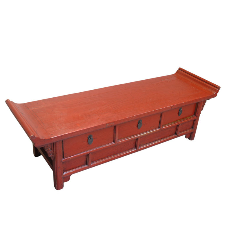 19th Century Red Altar-Style Console Table