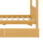 Lit en bois de style maison avec tiroirs, combinant jeu et organisation-129230152