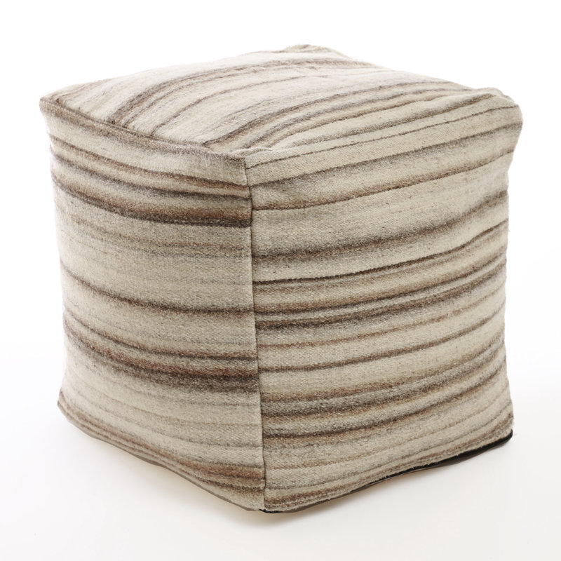 Burliegh Upholstered Pouf, Cream