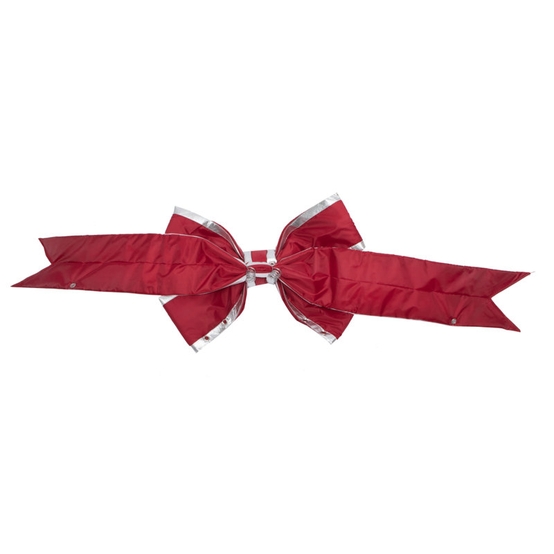 Arc de Noël extérieur en nylon rouge-argent 60 po The Holiday Aisle®