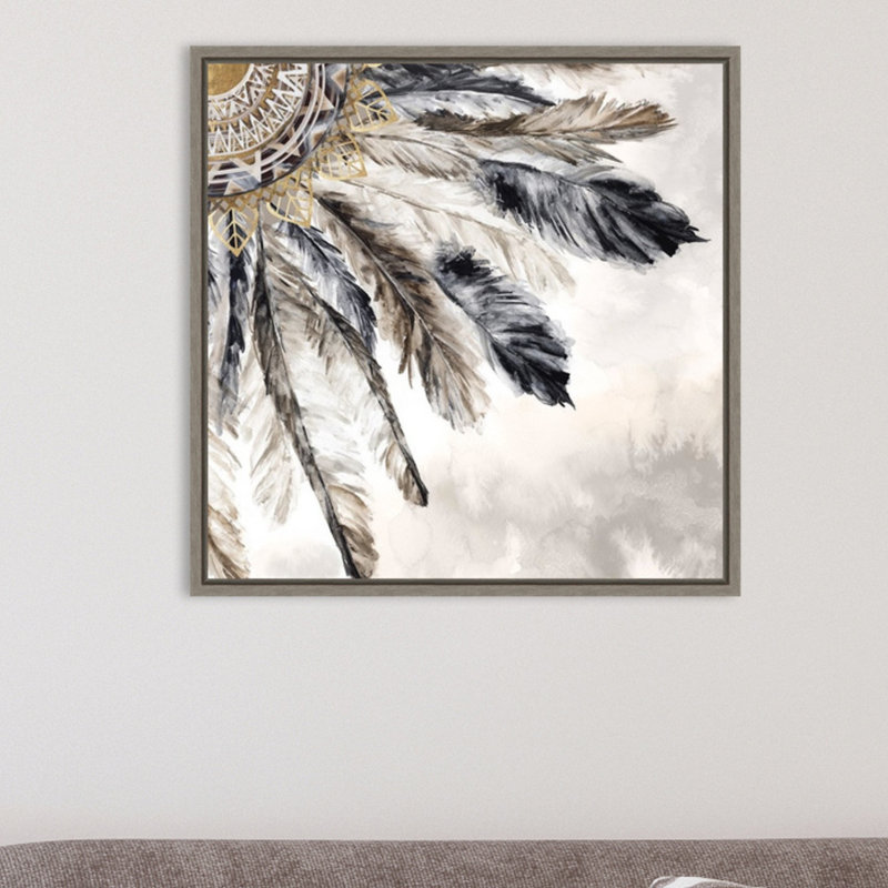 Reproduction d’art sur toile, "colliers de plumes III" par Eva watts
