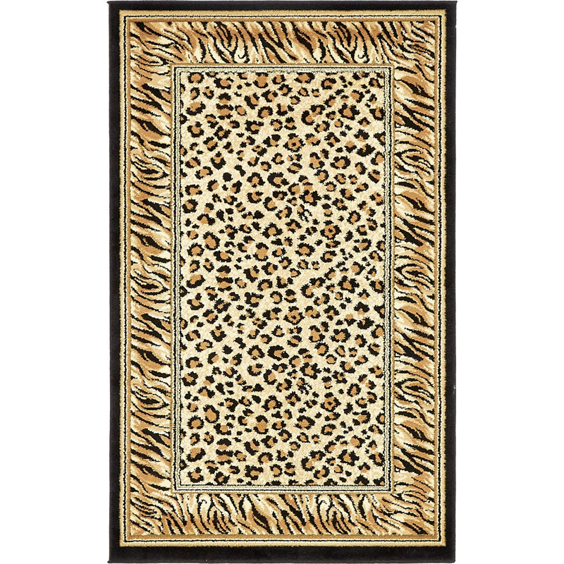 Testerman Animal Print Indoor Rug, Rectangle 3'3" x 5'3"