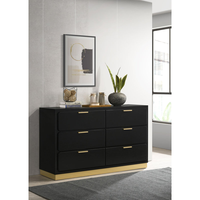 Miroir pour commode Laubach, Black