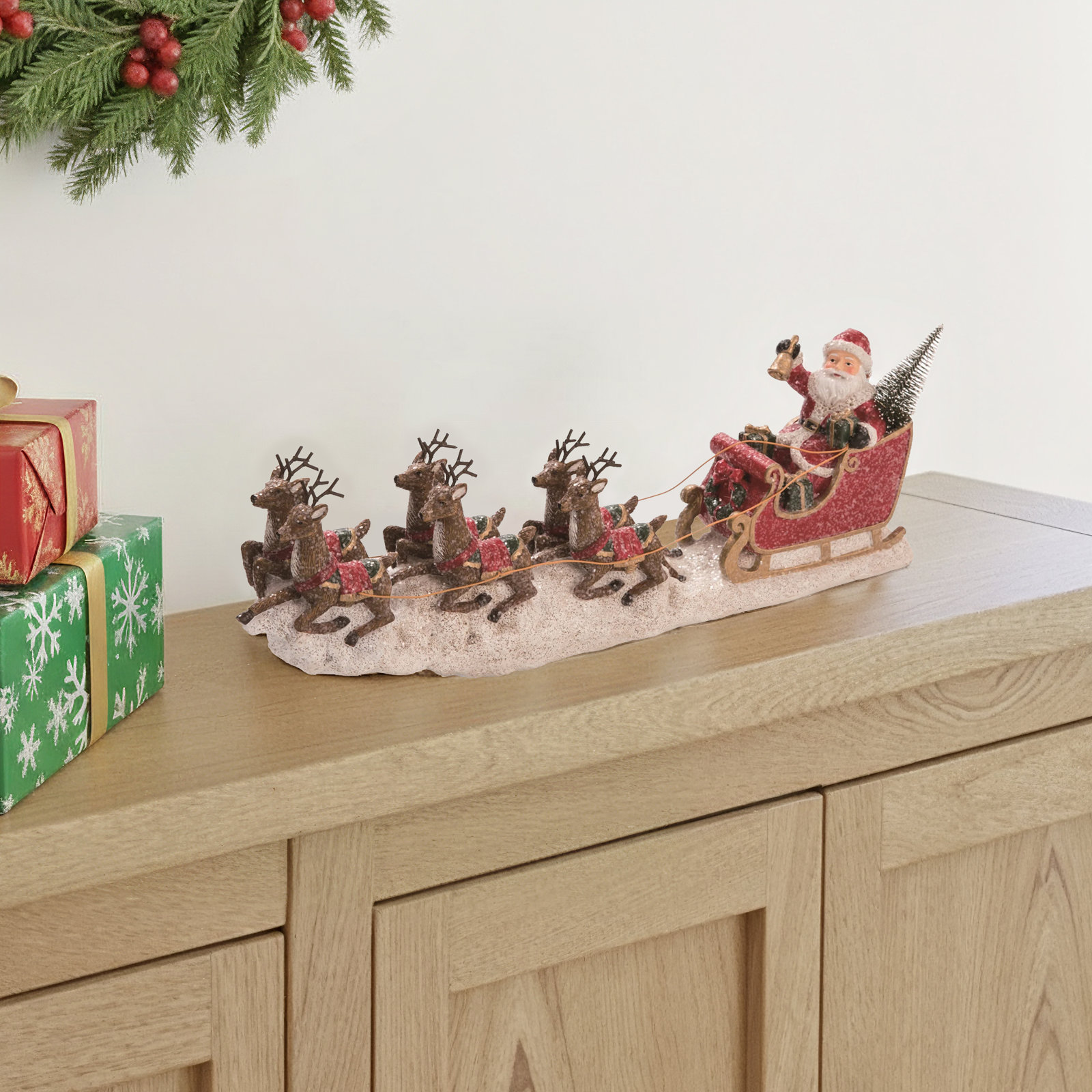 Traditions Santa on Sleigh Figurine