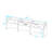 Rectangle 3 Person Office Cubicle Desk