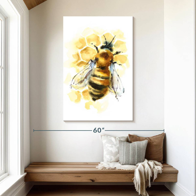 Abeille rayée, H 48 po x l 32 po