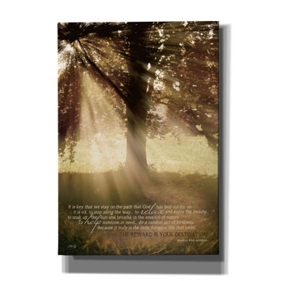 «Stay on the Path» par Marla Rae, estampe numérique sur toile
