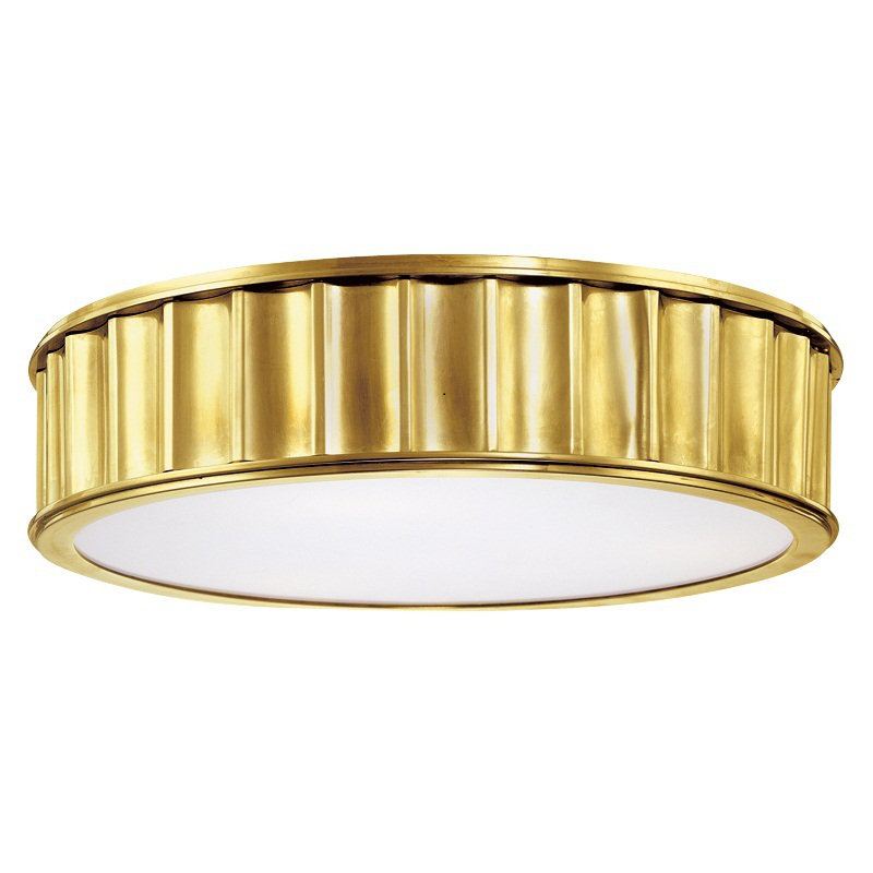  Middlebury 2 - Light Flush Mount, Aged Brass, 4"H x 16"W