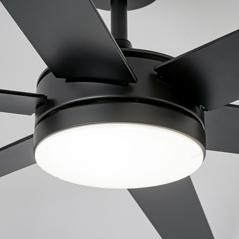 Vaczon 60" 6-Blade Modern Ceiling Fan with Dimmable 3CCT LED Lights and Remote Control