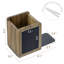 Acacia Pencil Holder Bookends with Chalkboard Labels