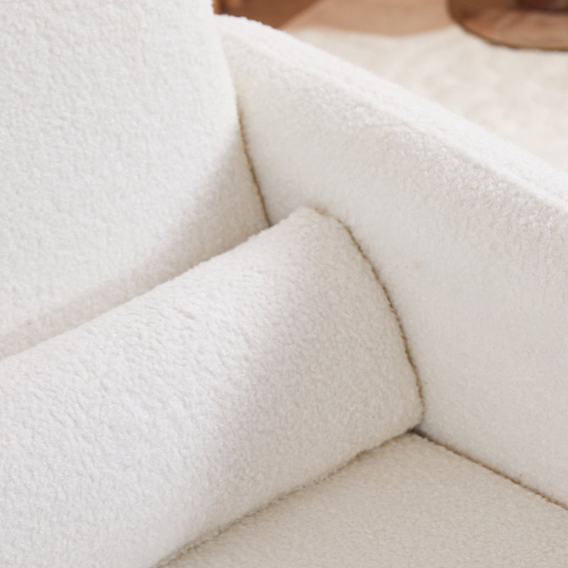 Upholstered Armchair, White