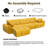 120" Modular Boneless Sofa with Chaise Lounge, Chenille Fabric, Modern Pull-Apart Sectional for Living Room, 4-Piece Set-1905498469