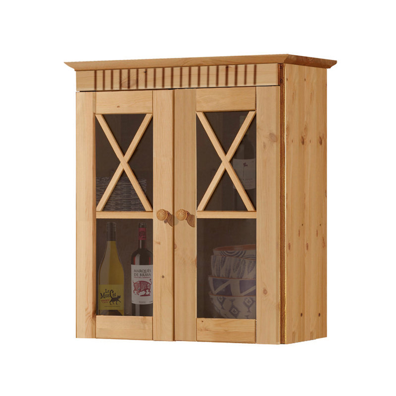 Vernita Solid Wood Bathroom Cabinet, Stain Wax