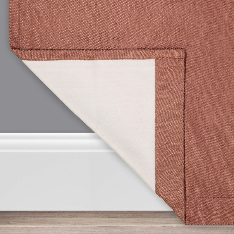 Aniyahlee Polyester Blackout Curtain Panel, 50" W x 108" L, Blush