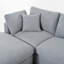 Canapé d'angle moderne Larralde en forme de U, avec 2 poufs amovibles, revêtement en chenille, pour salon-1447287958