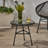 Modern Grey Side Table With And Tempered Glass Top Shatterproof