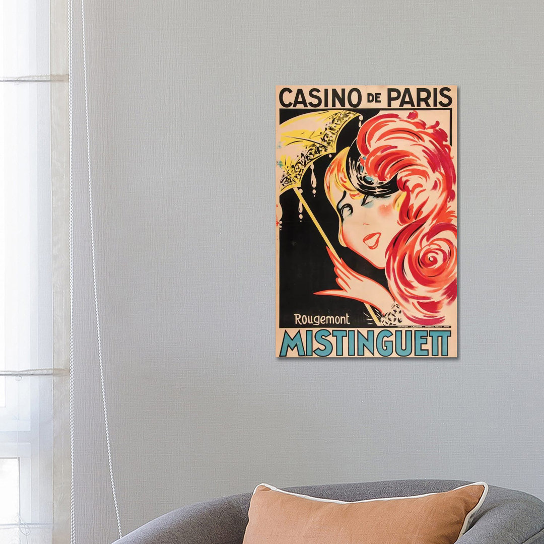 Mistinguett Casino De Paris von Rougemont - Galerie-umwickelte Leinwand Giclée auf Leinwand