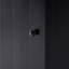 Armoire de rangement en coin noire avec plateau réglable-489294174