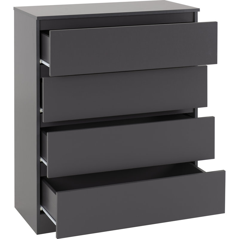 Braunstein 4 Pieces Bedroom Set, Grey