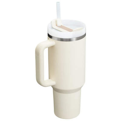 STANLEY Quencher H2.0 Flowstate 3-Position Straw Lid Tumbler 40oz, Cream 2.0
