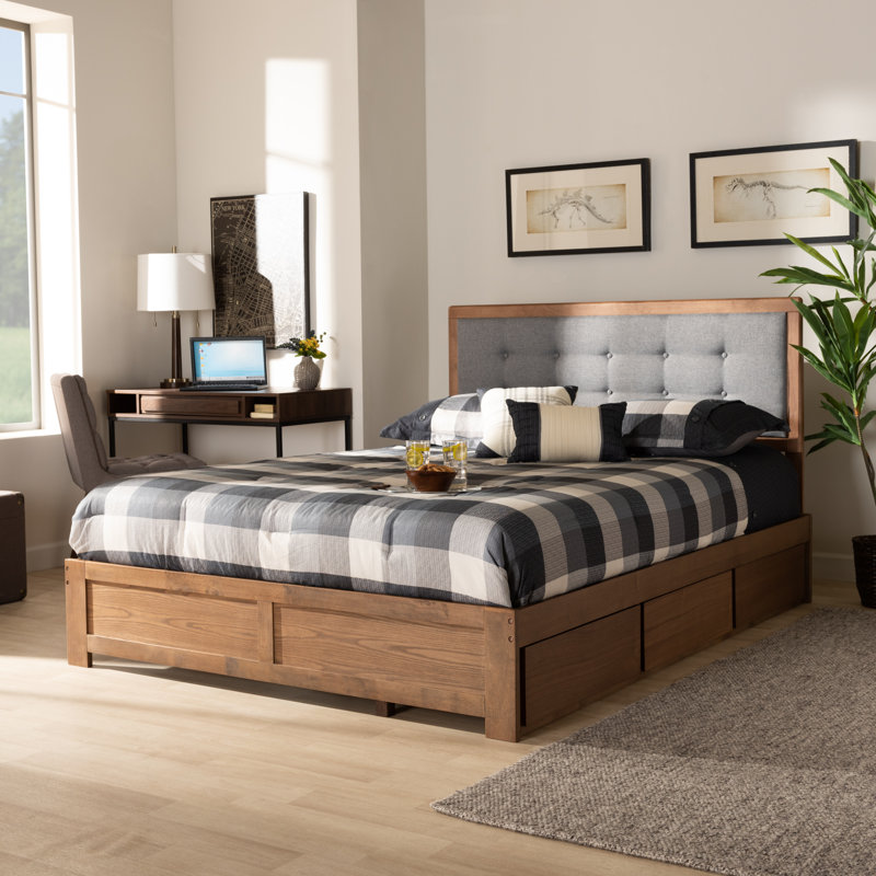 Upholstered Platform Storage Bed, Full/Double